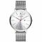 ZINZI Retro Watch Silver Colored Dial Silver Colored Case Stainless Steel Mesh Strap 38mm  ZIW402M