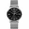 ZINZI Roman Watch 34mm Black and Silver Colored Dial Silver Colored Case and Mesh Strap  ZIW501M
