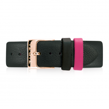 ZINZI Retro Black Leather Strap 18mm RETBAND4