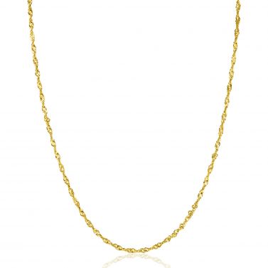 ZINZI Gold 14 carat solid gold Singapore necklace, 1.8mm wide, 41-43cm ZGC501
