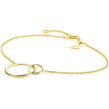 ZINZI GOLD armband verbonden 2 rondjes
