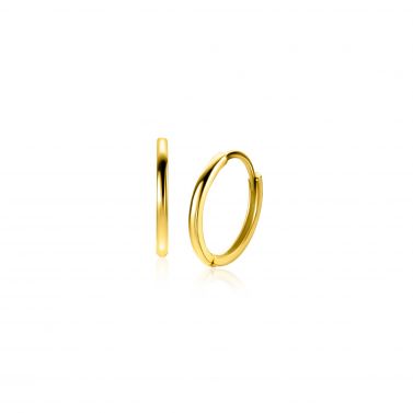12mm ZINZI 14K Gold Hoop Earrings Small Round Tube 1,2mm width ZGO524