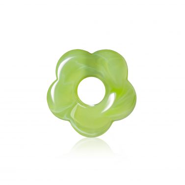 26mm flower-shaped light green synthetic pendant ZIH2720GA