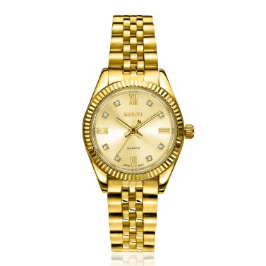 ZINZI Mini Iconic Watch 24mm Gold Colored Dial, Case and Chain Strap ZIW2710