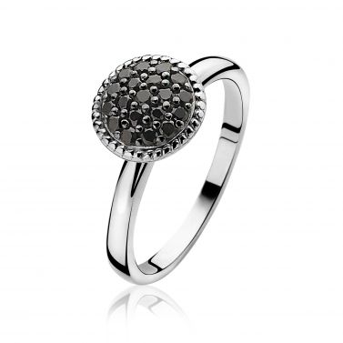 ZINZI Sterling Silver Ring Black ZIR930Z