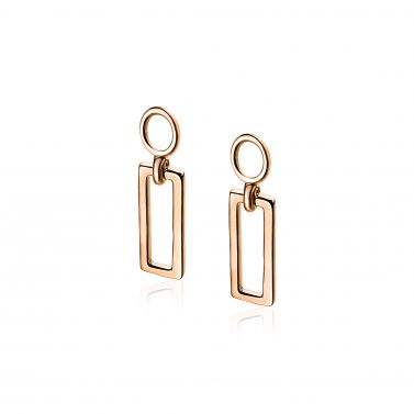 ZINZI Rose Plated Sterling Silver Earrings Pendants ZICH1692R (excl. hoop earrings)