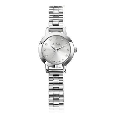 ZINZI Etoile Nuit Watch 20mm Silver Dial Silver Colored Stainless Steel Case and Strap Japanese movement ZIW3102