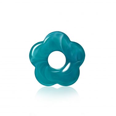 26mm flower-shaped turquoise synthetic pendant ZIH2720TA