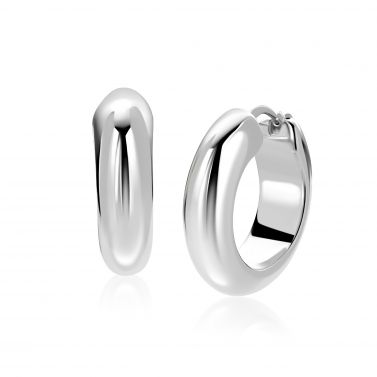 ZINZI zlv. oorringen half ronde buis 28x8.5mm