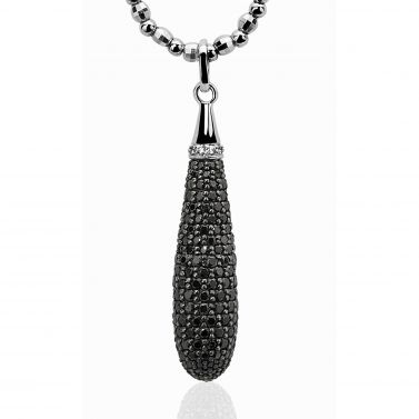 ZINZI Sterling Silver Drop Pendant Black ZIH935Z