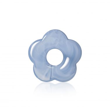 26mm flower-shaped light blue synthetic pendant ZIH2720BA