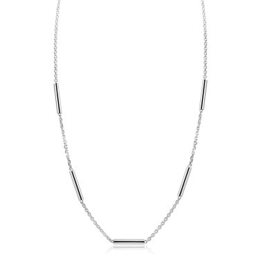 ZINZI zlv. collier anker met 5x staafje