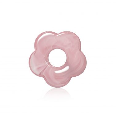 26mm flower-shaped pink synthetic pendant ZIH2720RA