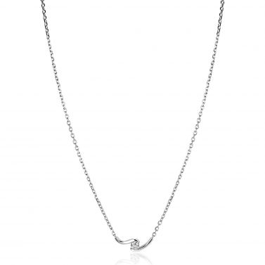 ZINZI Sterling Silver Chain Necklace width 7mm 45cm ZIC733