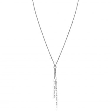 ZINZI zlv. Y-collier popcorn en schakels 43-46cm