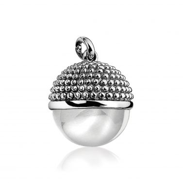 ZINZI Sterling Silver Sphere Pendant Grey ZIH792G