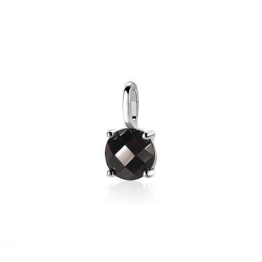 ZINZI Sterling Silver Pendant Round Black ZIH2072Z