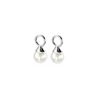 ZINZI Sterling Silver Earrings Pendants Pearl White ZICH1749W (excl. hoop earrings)