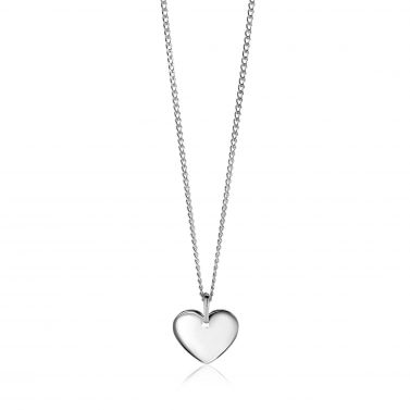 15mm ZINZI silver smooth heart pendant for engraving ZIH2346-15 (without chain)