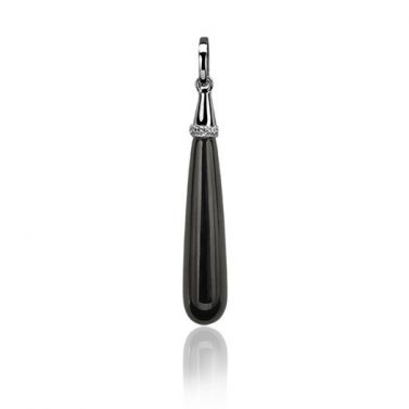 ZINZI Sterling Silver Drop Pendant Black ZIH928Z