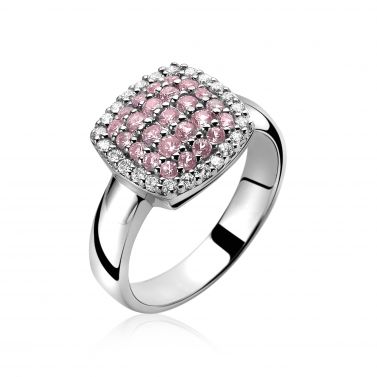 ZINZI Sterling Silver Ring Pink ZIR887R