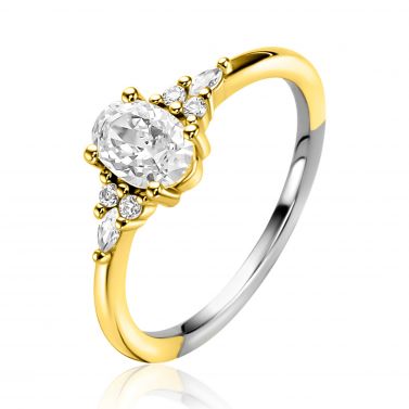 アクセサリー GDC Diamond Memory Ring (Zirconia / Gold Pnina Tornai Couture Princess & Round-Cut Diamond