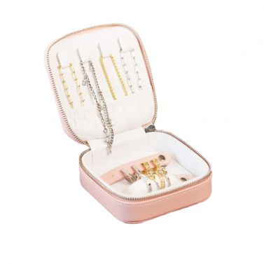 Luxury pink ZINZI jewellery box for travel
