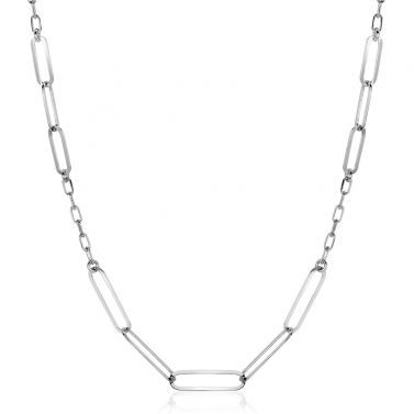 ZINZI Sterling Silver Necklace Paperclip Chains 40-45cm ZIC-BF60