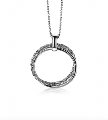 35mm ZINZI Sterling Silver Pendant Round Shapes ZIH1283