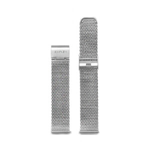 Zinzi 18 mm stalen mesh horlogeband zilvergekleurd RETBAND1