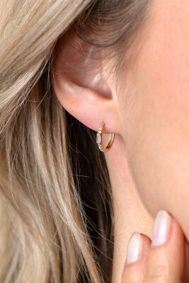 13,5mm ZINZI 14K Gold Hoop Earrings White Zirconias 13,5 x 1,5mm ZGO403