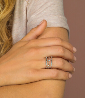 ZINZI zilveren multi-look ring rond wit ZIR1441