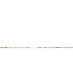 ZINZI Sterling Silver Fantasy Bracelet 14K Yellow Gold Plated