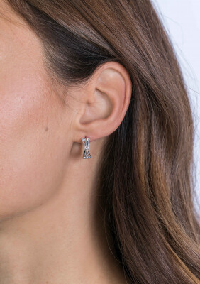 ZINZI Sterling Silver Luxury Cross-over EarRings (15 x 6mm) Beads