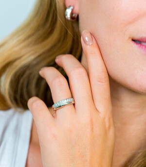 ZINZI zilveren multi look ring wit ZIR1737