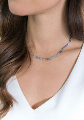 ZINZI Sterling Silver Necklace Rolex Style Chain 4,5mm