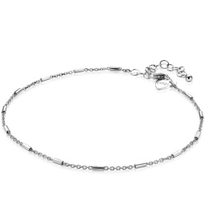 ZINZI Sterling Silver Chain Anklet Bars 23+4cm ZIE1648