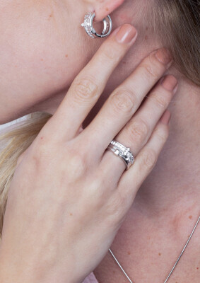 ZINZI zilveren brede multi-look ring 8 mm breed ZIR2012