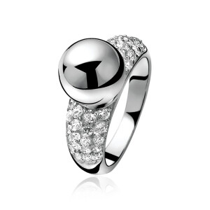 ZINZI Sterling Silver Ring White ZIR716