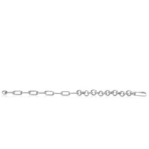 ZINZI Sterling Silver Multi-Chain Bracelet Rolo and Paperclip Chain width 8,5mm ZIA2477