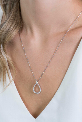 ZINZI Sterling Silver Luxury Pendant 23 mm Open