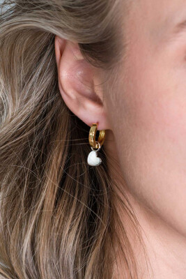 ZINZI Sterling Silver Earrings Pendants Heart 8mm ZICH1826 (excl. hoop earrings)