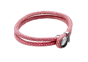 Zinzi roggenleren armband roze 20cm ZIA846R