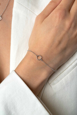 ZINZI Sterling Silver Bracelet with Open Circle 16,5-19cm ZIA2523