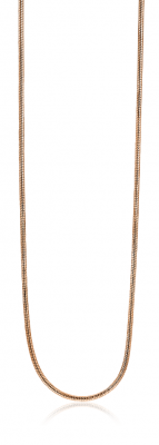 ZINZI Rose Gold Plated Sterling Silver Snake Necklace 1mm width 45cm ZISL45R