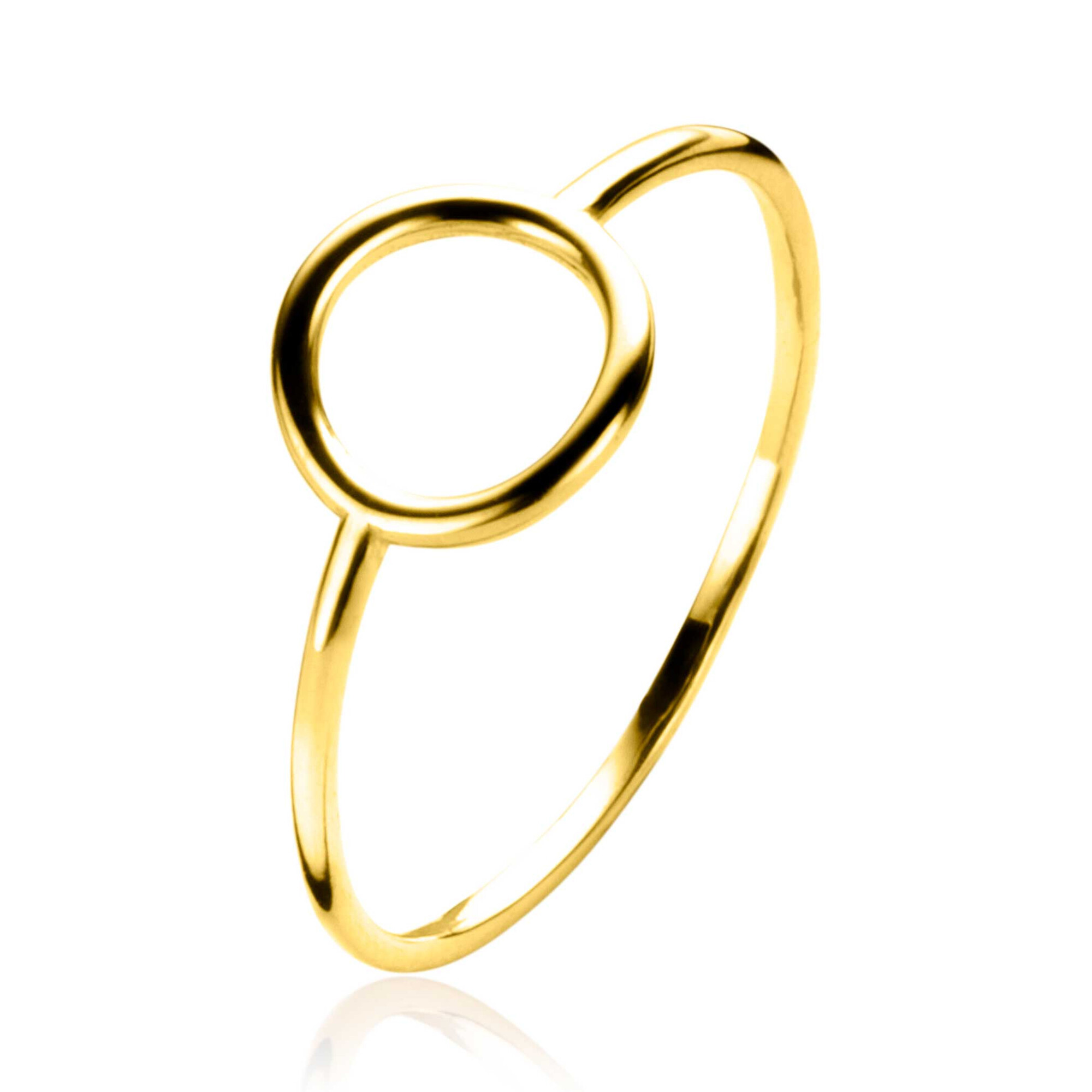 ZINZI 14K Gold Ring Open Circle 8mm ZGR377