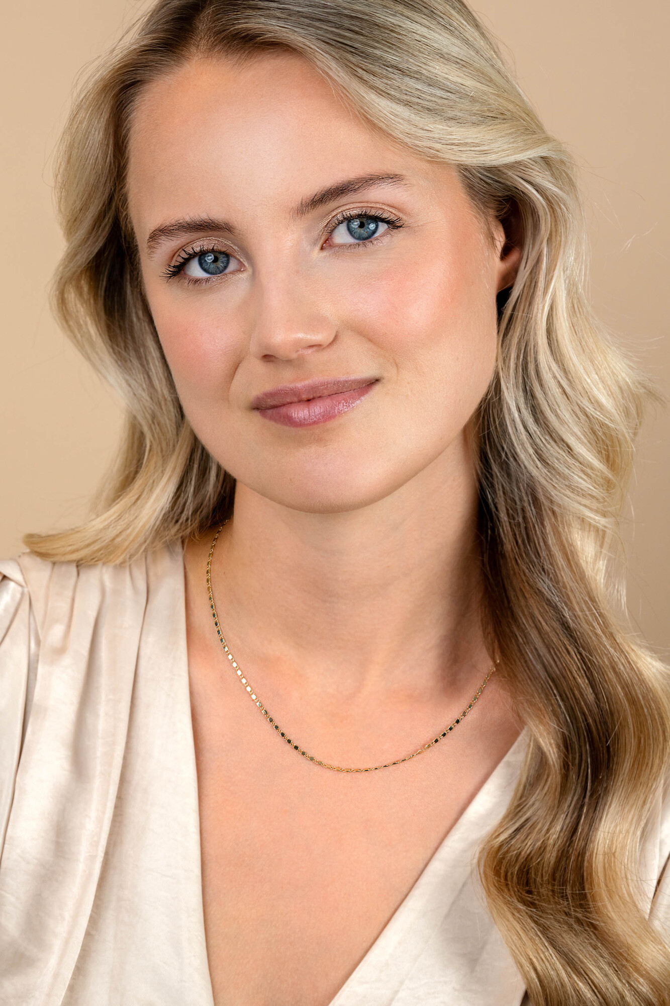 ZINZI Gold 14 karat solid gold chain necklace with shiny fantasy plates, 1.7mm wide, 41-43cm long ZGC497
