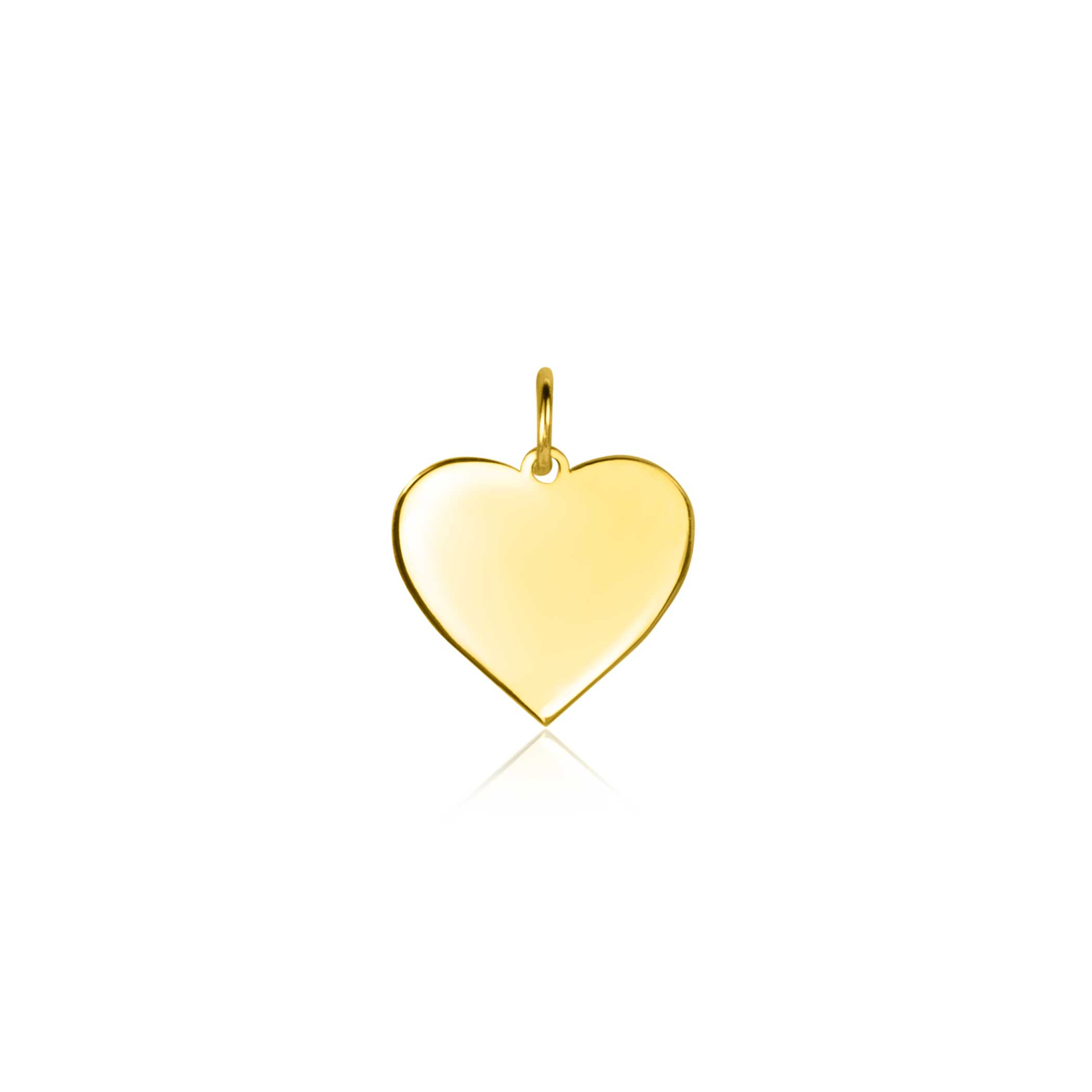 11mm ZINZI 14K Gold Pendant Shiny Heart ZGH363-11 (excl. necklace)