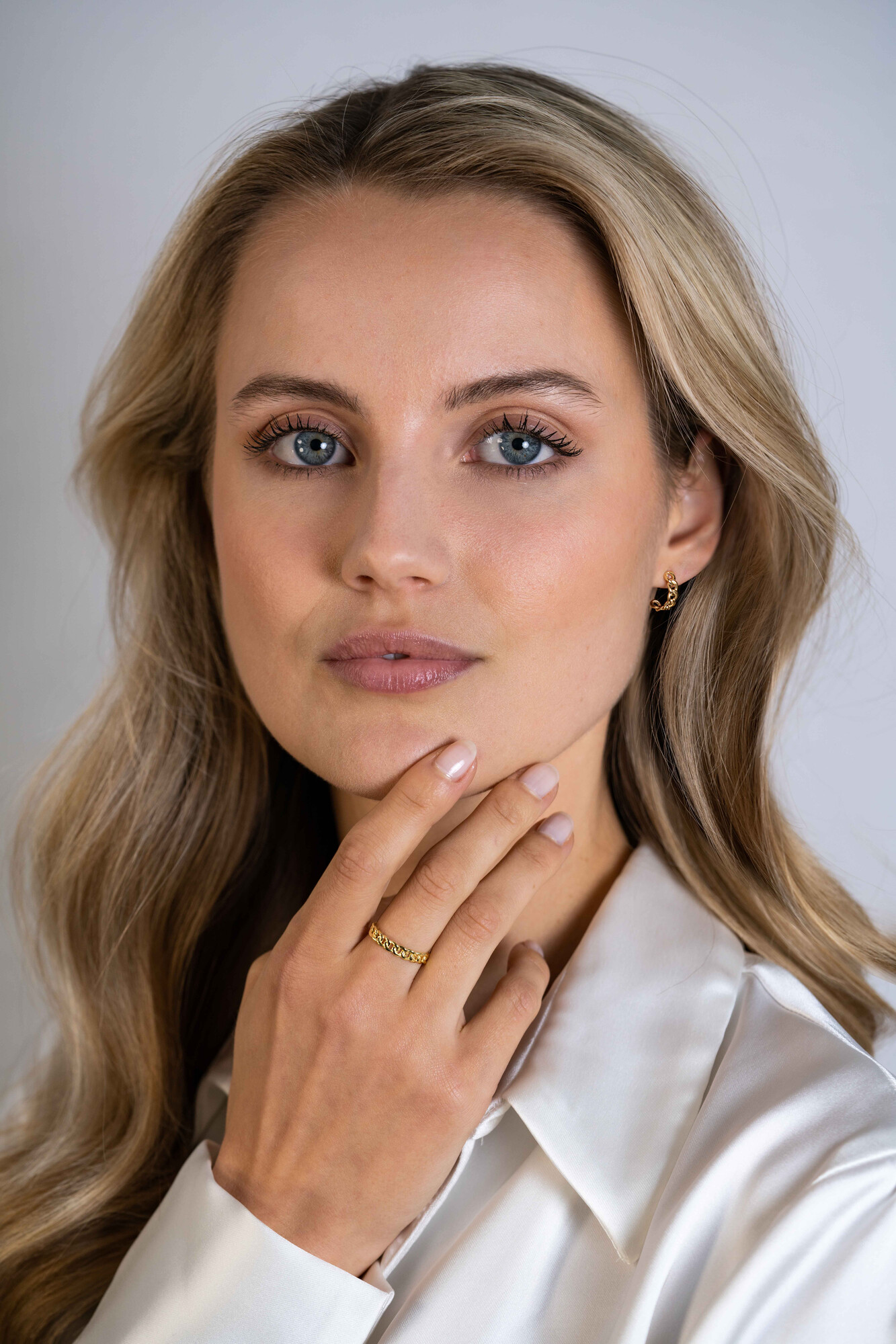 ZINZI 14K Gold Chain Ring Curb Chain 3,6mm width ZGR375