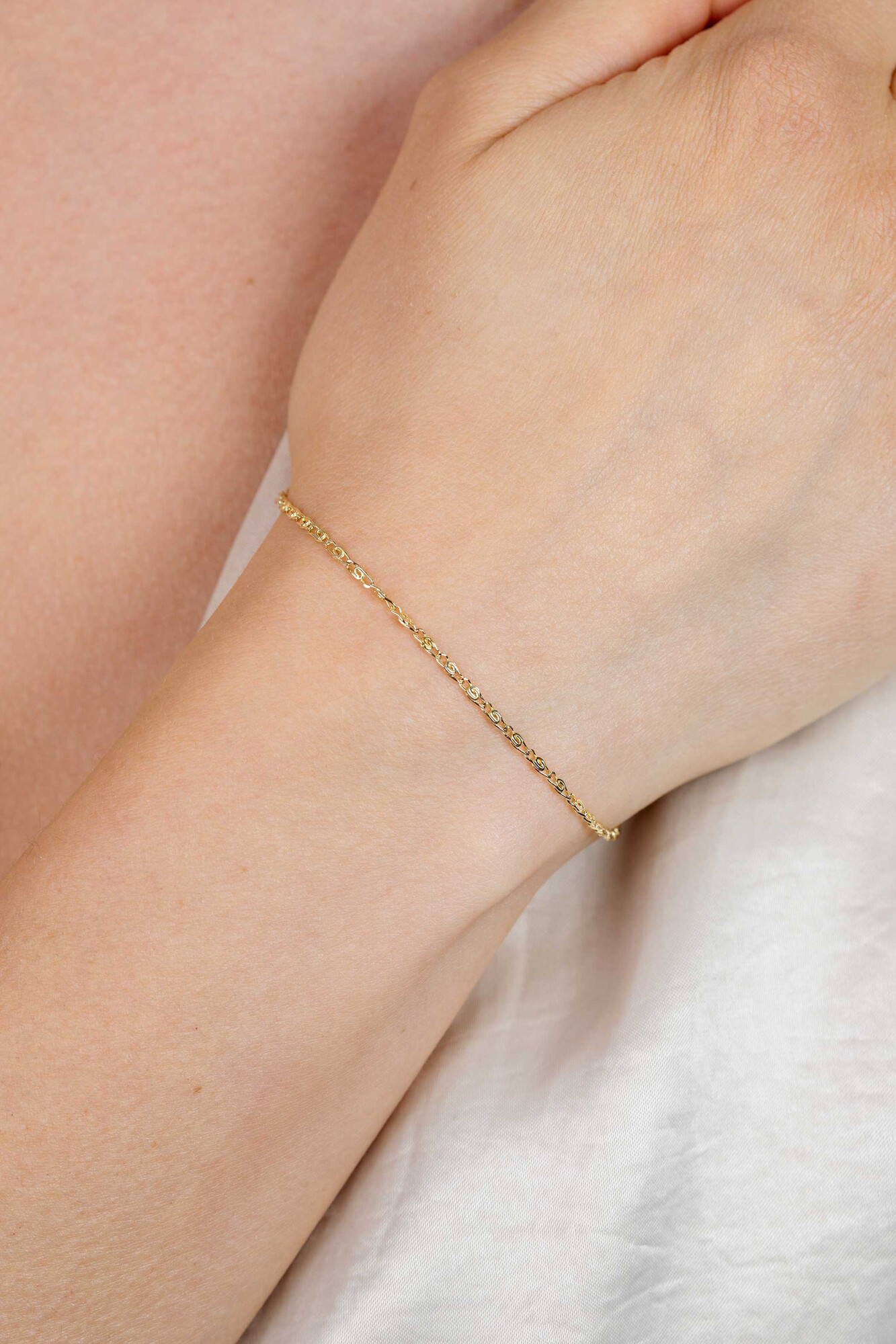 ZINZI 14K Gold Fantasy Chain Bracelet 1,6mm width ZGA295